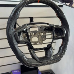 Alternative view of Ford ranger next gen carbon fiber steering wheel