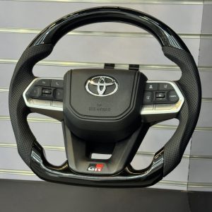 Alternative view of Toyota Steering wheel – Piano Black Silver Trim.