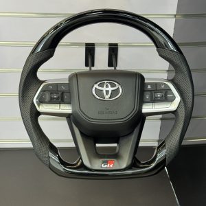 Toyota Steering wheel – Piano Black Silver Trim.